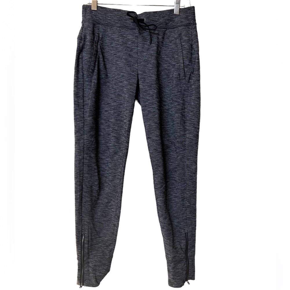Athleta Sz S dark heather grey joggers, workout athletic pants zippers